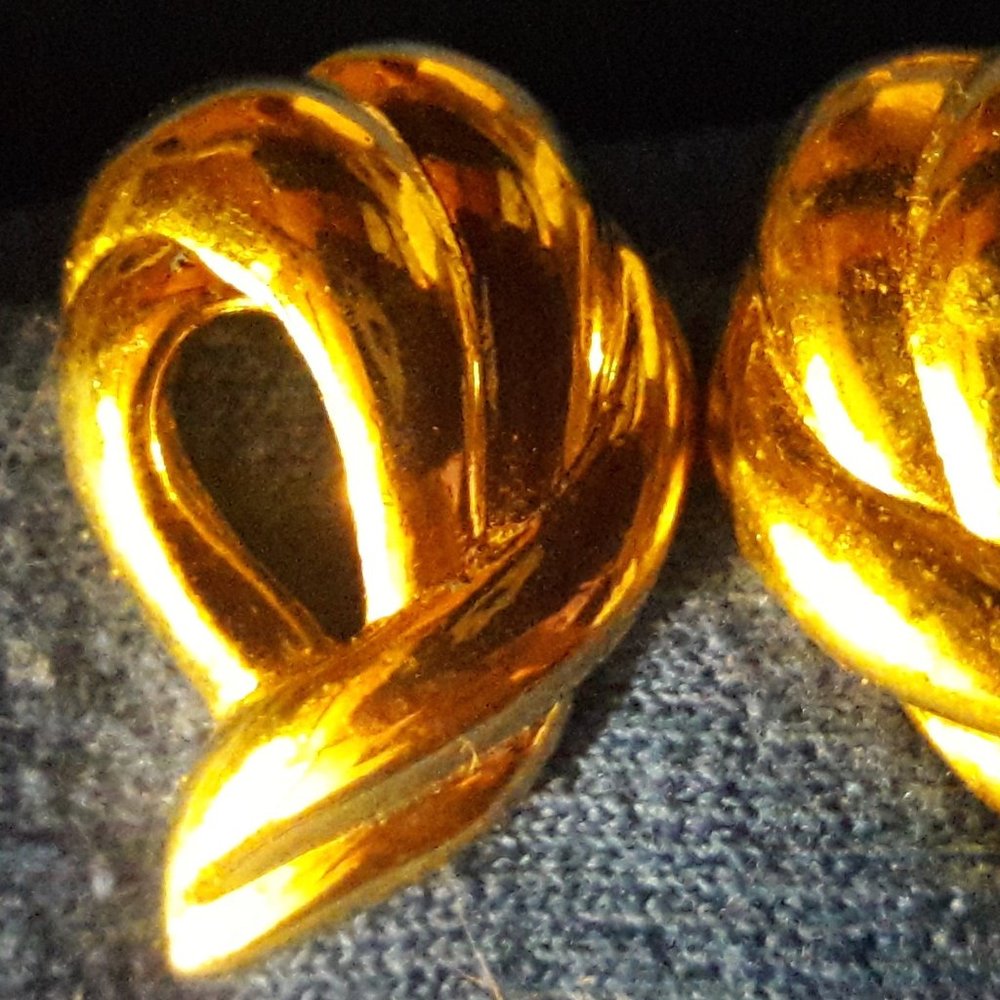 Gold-colored earrings